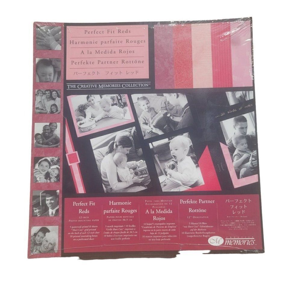 Creative Memories PERFECT FIT Reds 12” PHOTO MOUNTING Paper 5 PRINTS 10 Sheets